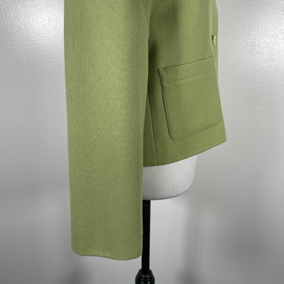 Samantha Taylor Wool Green Collared Button Front Long Sleeve Blazer Jacket 6P - Picture 15 of 16